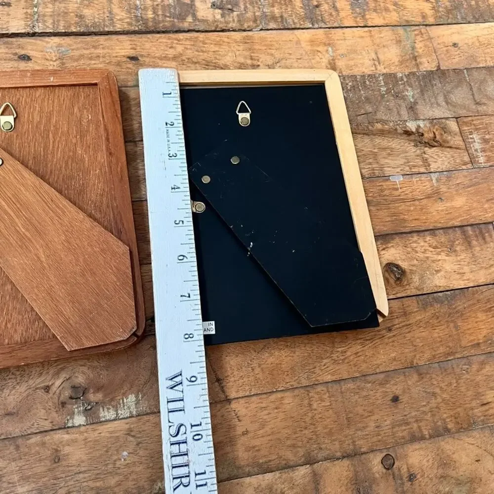 Vintage Teak Wood Photo Frames 6.5 x 4.5 Made In Thailand MCM